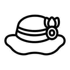 hat leaf Line Icon