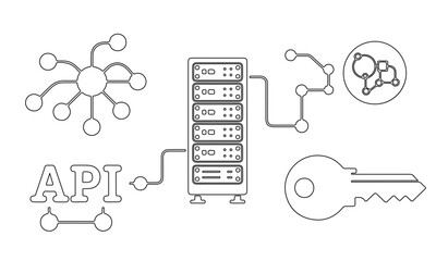 Application programming interface with key server