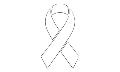 Black awareness ribbon support respect concept