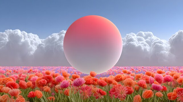 blooming orb glow unfolding serene chroma field inner harmony