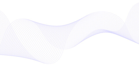 Abstract wave vector illustration with blue gradient curve lines for a modern technology background design