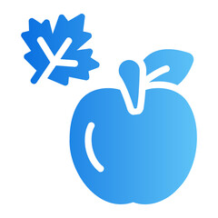 Obraz premium apple leaf Line Gradient Icon