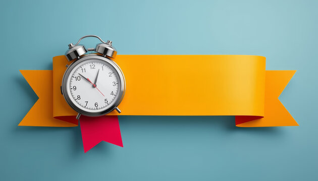 Limited offer banner ribbon clock urgency countdown sale