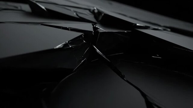 Closeup abstract background of dark shattered glass surface with sharp edges and dramatic lighting vector illustration