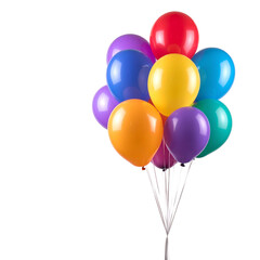 Balloons: A vibrant bouquet of multicolored balloons, each bursting with its unique hue, is tied together, creating a visual symphony of celebration.