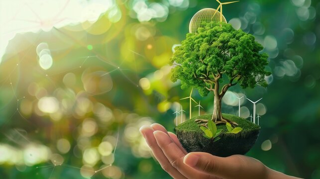 Conceptual image of a sustainability blueprint, mapping out the path from industrial legacy to a green, net-zero economy.
