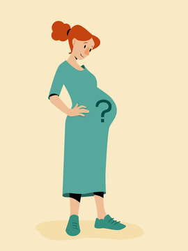 Pregnant woman anticipating baby gender reveal question