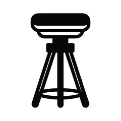 Salon Stool Vector Illustration