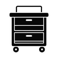 Salon Trolley Drawer Vector Illustration