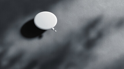 A white circle with a question mark in the middle