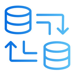 Fototapeta premium Data transfer Line Gradient Icon
