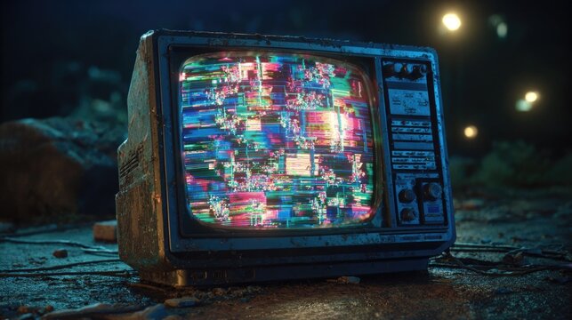 Surreal Pixelated Distortions Flickering on a Vintage Screen With Neon Broken Aesthetics
 - Powered by Adobe