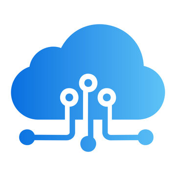 Cloud computing Line Gradient Icon