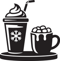 Christmas drinks vector