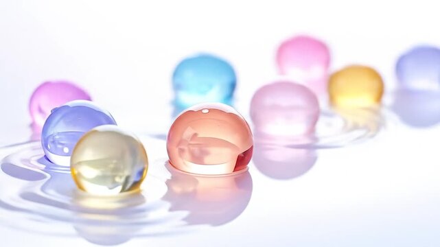 Colorful Water Beads - A Mesmerizing Display of Vibrant Spheres.