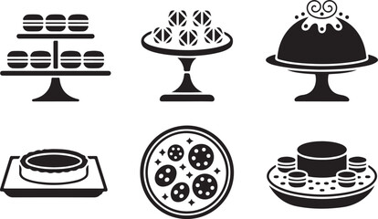 Cookie Tray vector illustration black silhouette here white color is the transparent, background color