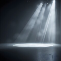 Soft White Spotlight Glow Creating Dramatic Studio Lighting Effect