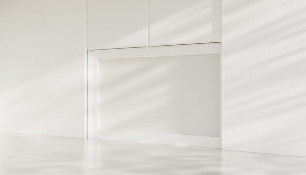 Minimalist White Wall Panels and Soft Light