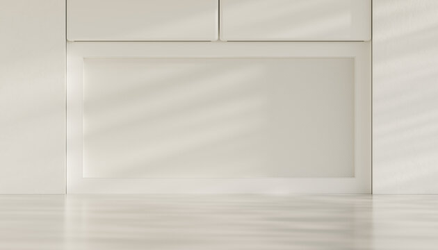 Minimalist White Wall Panels and Soft Light