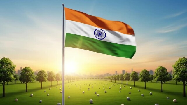 77th republic Day of India on with Tricolor Indian flag, Indian monuments. Happy Day Background Design Vector Illustration, Indian Republic Day Celebration ... See More
