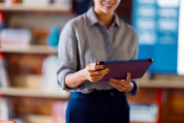 Businesswoman Holding Tablet