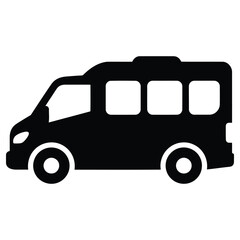 Van Icon Illustration Isolated on White Background: Transportation, Vehicle, and Car.