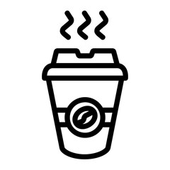 coffe cup Line Icon