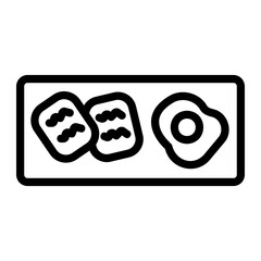 potatoes breakfast Line Icon