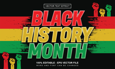 black history month text effect