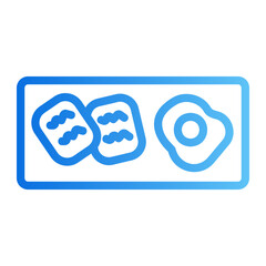 Obraz premium potatoes breakfast Line Gradient Icon