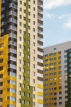 Modern Residential Buildings With Colorful Facades in the City