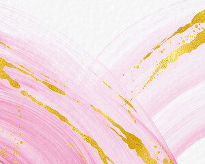 墨絵（桃・金）_sumi-fluid_momo_3