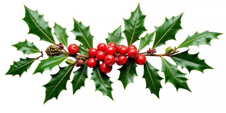 Premium Photo of Fresh green holly leaves with bright red berries - christmas concept - Powered by Adobe