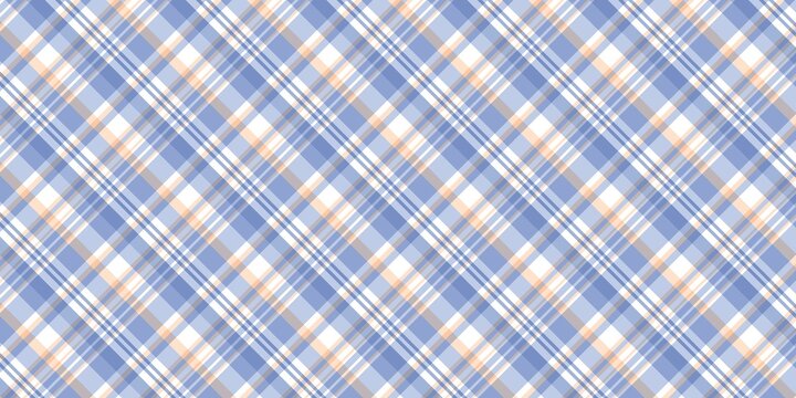 Blue and peach plaid pattern background. Soft pastel checkered design with a cozy spring vibe, perfect for textiles, stationery, and Father&rsquo;s Day themed projects.