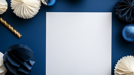 Festive Holiday Layout: Craft a memorable season with seasonal ornaments. Design your unique holiday cards and announcements on the blank white space provided.