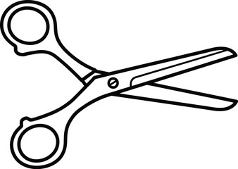 Simple outline of a pair of scissors a common cutting tool