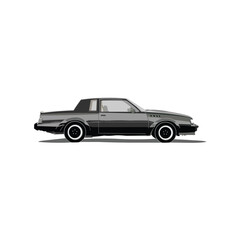 Naklejka premium Classic Muscle Car from Side View.eps