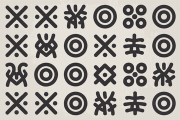 Geometric Abstract Graphic – Bold Line Art and Modern Shape Design Vector