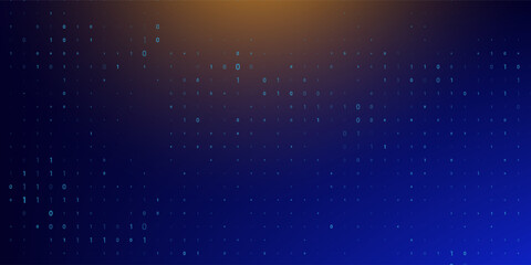 Blue Binary Data Software Programming Code Background. Random Parts of Program Code. Digital Data Technology Concept. 1 0 Machine Code
