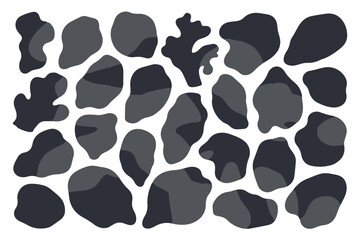 Striking Black and White Sticker Sheet of Minimalist Icons