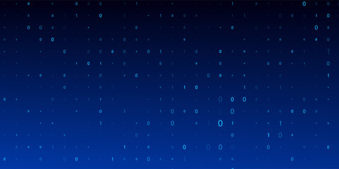 Blue Binary Data Software Programming Code Background. Random Parts of Program Code. Digital Data Technology Concept. 1 0 Machine Code.
