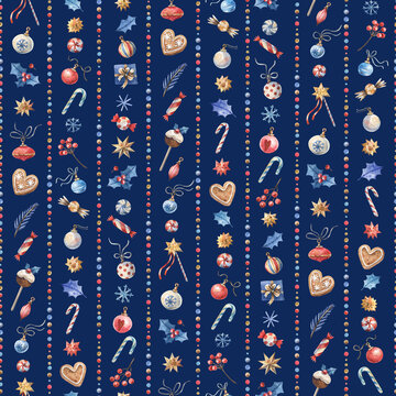 Vintage Christmas Ornaments Pattern