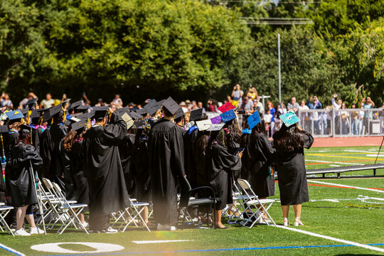 Graduation Ceremony Students Caps