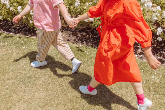 Couple in rose garden