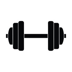 Dumbbell Bar And Weights Icon Vector Illustration