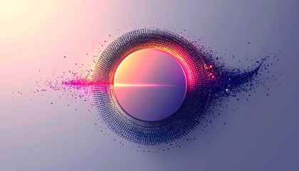 Abstract circle design with dynamic effects.