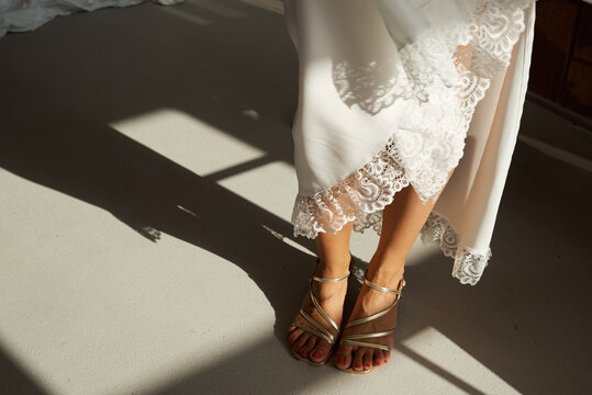 Woman standing in direct sunlight