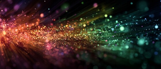 Spectral Dimensional Rift with Prismatic Bokeh Bursts, Cosmic Sci-Fi Futurism, Vibrant Neon Energy, and Right-Third Text Zone, No Text or Logo