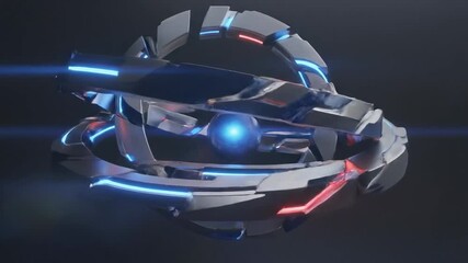 Abstract futuristic design with dynamic geometry and glowing details