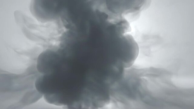 Seamless loop of a clean, empty white void dissolving slowly into soft, ethereal gray mist, symbolizing transition and potentiality website, mist, soft